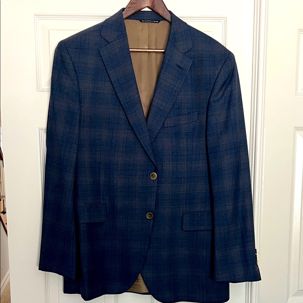 Classic Navy Plaid Blazer